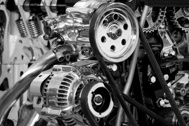 Detailný pohľad na Wankelov motor s rotačným rotorom a mechanickými súčiastkami.