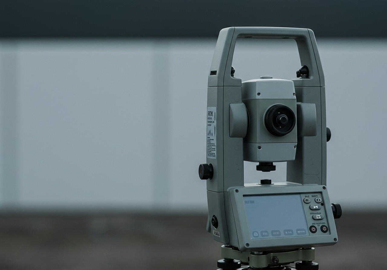 RTK GPS prístroj na meranie polohy s digitálnym displejom.
