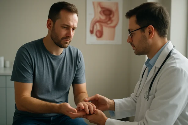 Muž na lekárskej prehliadke pre mužské zdravie