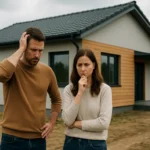 Pár diskutuje o montovanom dome, výhody a nevýhody bývania.