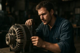 Oprava voľnobežného generátora na zvýšenie energetickej efektívnosti.