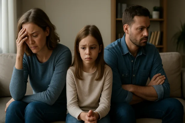 Rodina prechádza ťažkým obdobím rozvodu s emocionálnym napätím.