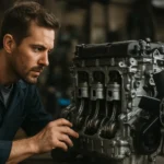 Detailný pohľad na trojvalcový motor a mechanika pri oprave