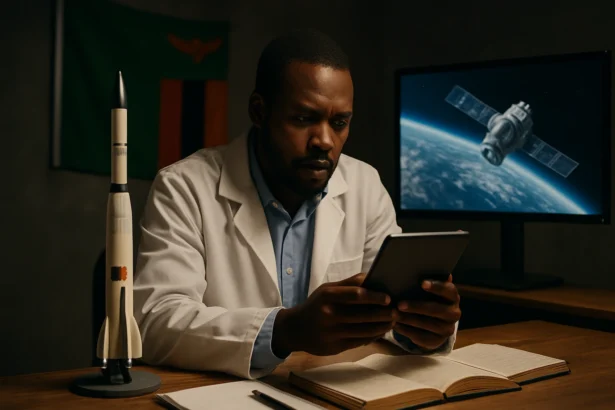 Vedec zo Zambie študuje vesmírne technológie a objavy.