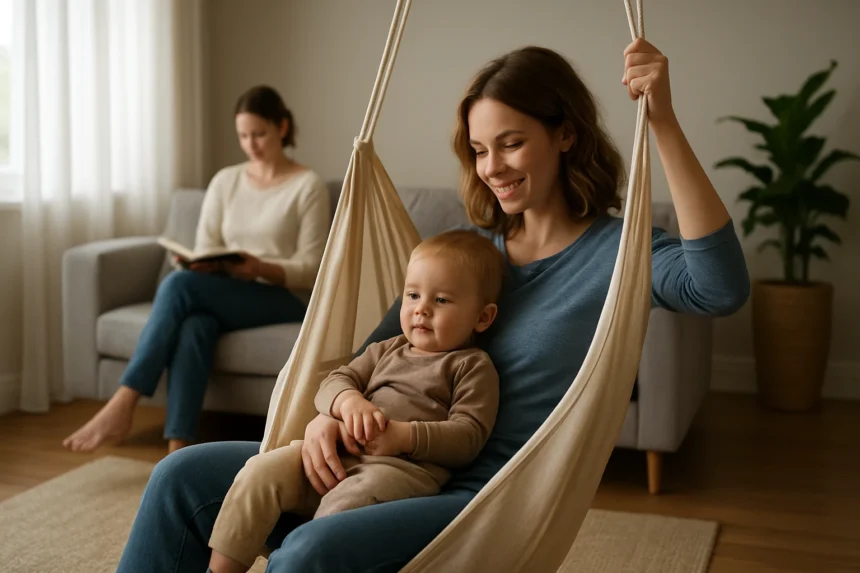 Hojdačka Adamo poskytuje pohodlie pre bábätká a dospelých.