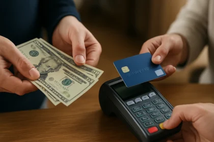 Porovnanie platieb bankovou kartou a hotovosťou.