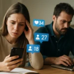 Muži a ženy reagujúci na sociálne médiá a ich dopad