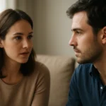 Dvojica sa zameraním očného kontaktu pri konverzácii.