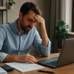 Muž s handrou na čele pri poradenstve k živnosti