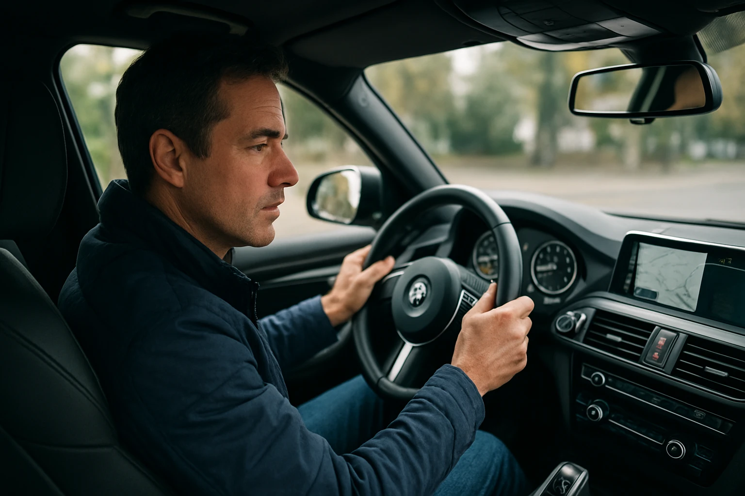 Muži šoférujúci auto BMW so systémom VANOS