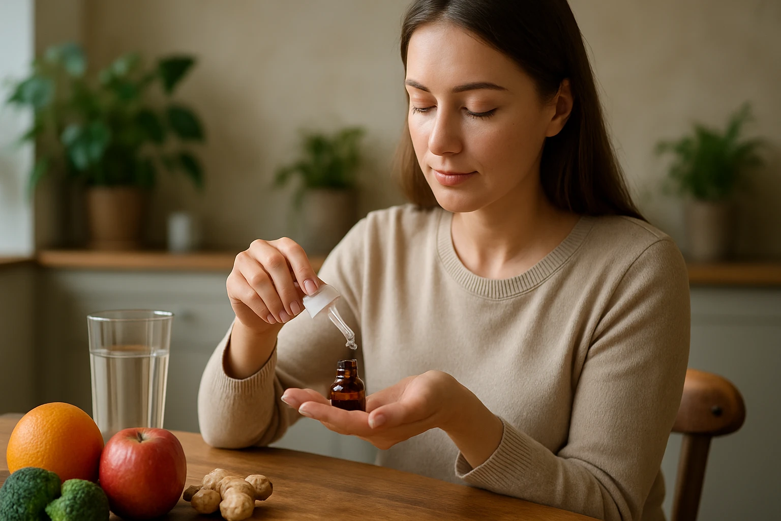 Žena využíva glycerín na zlepšenie zdravia a hydratáciu pokožky.