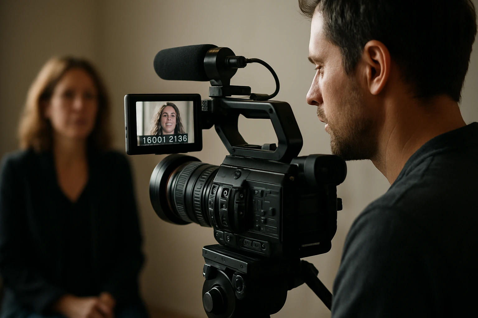 Natáčanie videa s besedou a synchronizovaným zvukom.