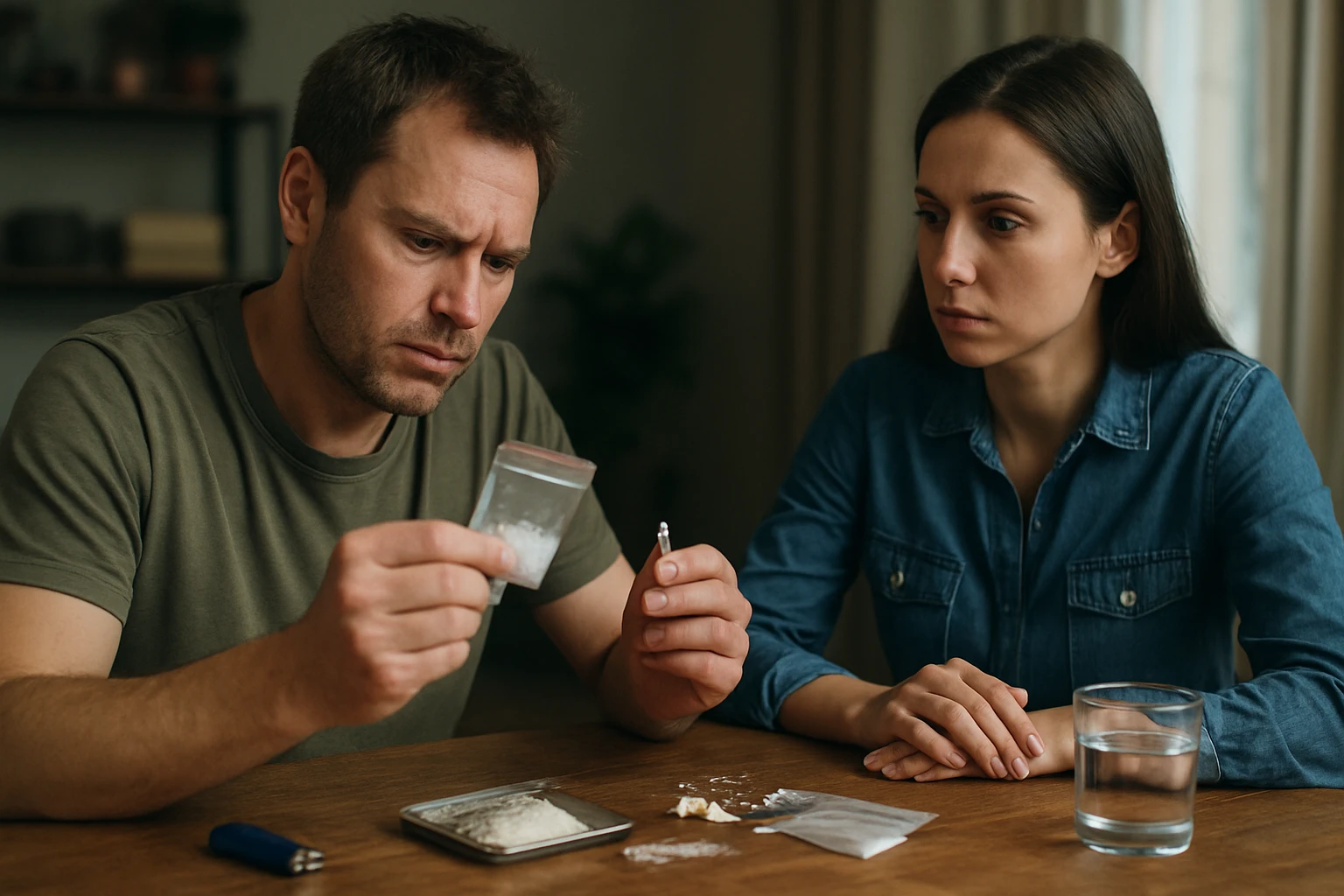 Muži a ženy diskutujú o účinkoch legálnych drog.