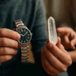 Kvarcové hodinky a kremenný kryštál na presný čas