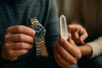 Kvarcové hodinky a kremenný kryštál na presný čas