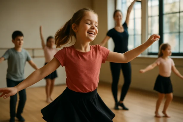 Deti tancujú a rozvíjajú svoje sebavedomie v tanečnej triede
