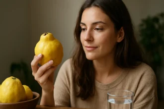 Žena s duľou v ruke, skúma jej zdravotné výhody