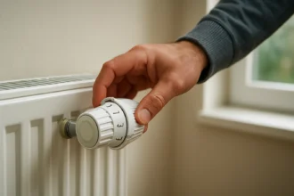 Úprava teploty radiátorového ventilu v interiéri