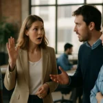 Diskusia medzi štyrmi profesionálmi v kancelárii