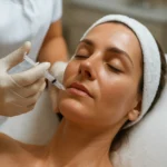 Procedúra mezoterapie na revitalizáciu pleti a omladenie.