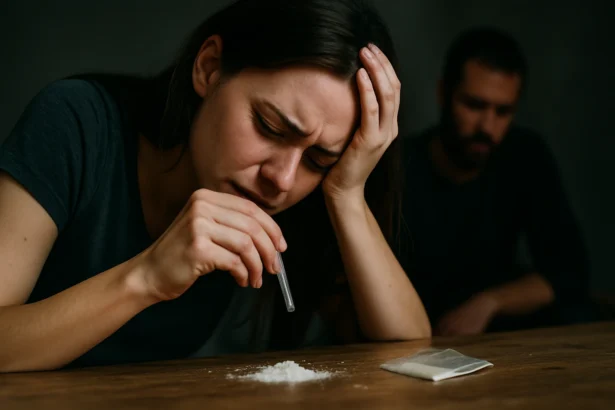 Žena s vážnymi emocionálnymi problémami kvôli užívaniu anjelského prachu.