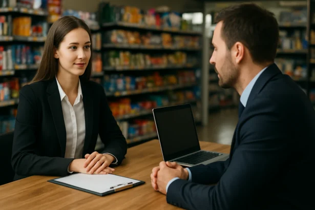 Pohovor na pozíciu v maloobchode s dôrazom na zákaznícku orientáciu.