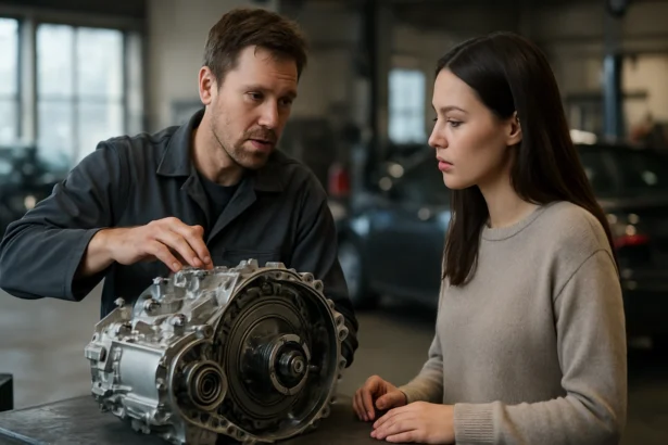 Mechanik vysvetľuje funkciu Toyota CVT prevodovky žene