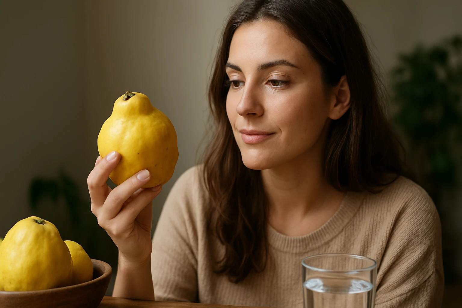 Žena s duľou v ruke, skúma jej zdravotné výhody