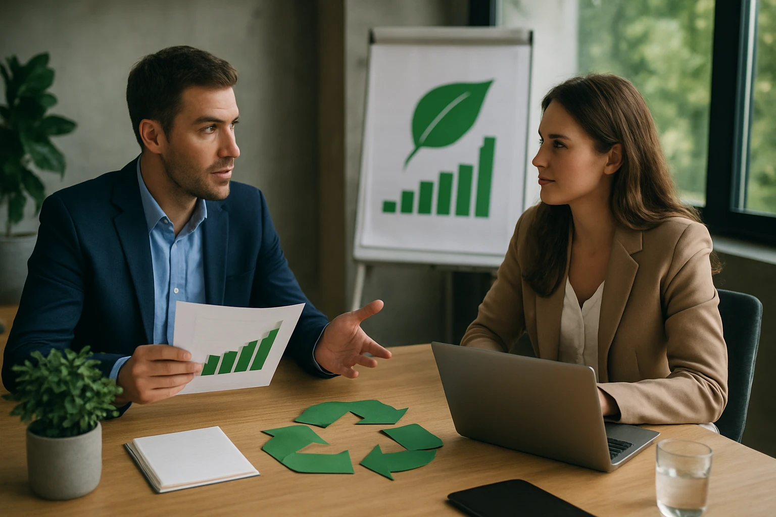 Diskusia o udržateľnom poradenstve a zelenej transformácii firmy