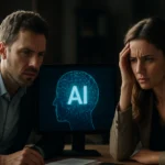 Diskusia o etických otázkach umelých inteligencií v kancelárii.