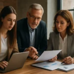 Rodinná firma diskutuje o modernizácii a strategických plánoch.