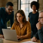 Pre profesionálny tím diskutujúci o kreatívnych stratégiách.