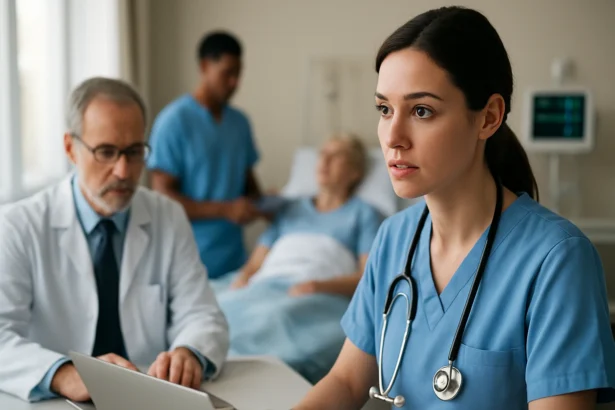 Zdravotnícky tím pracujúci na zlepšení pacientovej starostlivosti.