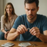 Muž zlomí cigaretu a premýšľa o zlepšení svojho života.