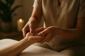 Ruka masáž pre telesnú a duševnú harmóniu