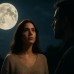 Muži a ženy v magickom splne mesiaca, symbolizujúci znamenie Rýb