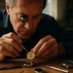 Oprava a údržba automatických hodiniek so zameraním na presnosť.