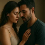 Zamilovaný pár vyjadrujúci vášeň a blízkosť.