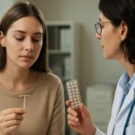 Žena konzultuje s lekárkou antikoncepciu Mistral