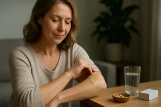 Žena používajúca Kolcovú platničku pre zlepšenie zdravia doma.