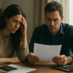 Pár znepokojený pri čítaní dokumentov o dvojitom občianstve.