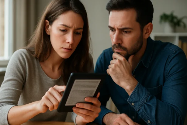 Pár skúma e-book čítačku a diskutuje o digitálnom čítaní.