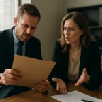 Dvojica odborníkov analyzuje dokumenty v kancelárii.