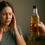 Žena odmieta ocot ako liek pri zdravotných problémoch.