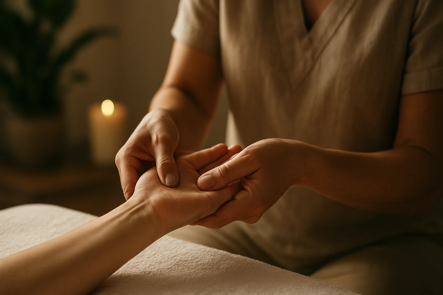 Ruka masáž pre telesnú a duševnú harmóniu