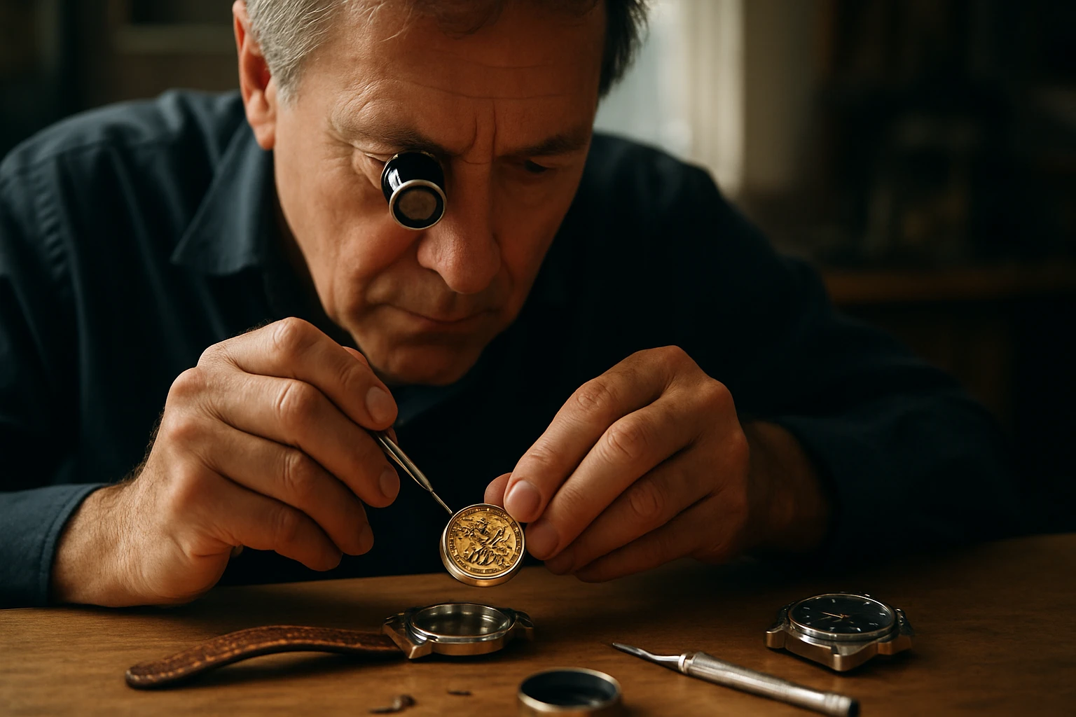 Oprava a údržba automatických hodiniek so zameraním na presnosť.